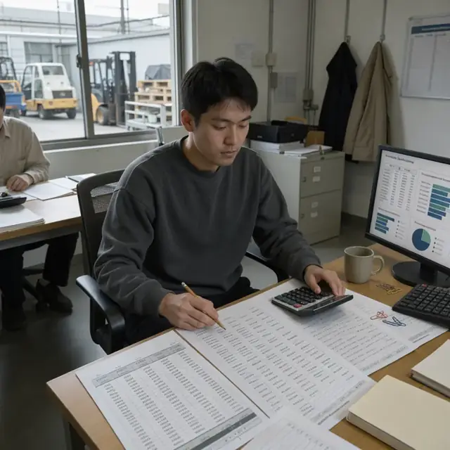 a desk with spreadsheets open showing waterfall calculations next to a monitor displaying investor distribution summaries